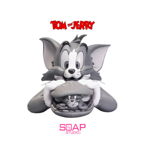 Soap Studio – Tom and Jerry Burger Vinyl Figure Grey Colour Ver. (Winter Exclusive) CA101G