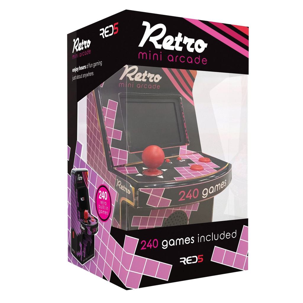 Retro Mini Arcade Machine RED5 240 Games 8-bit Game System 2.5”TFT Colour Screen 