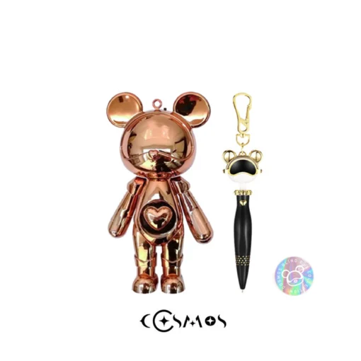 Interstellar Bear Electroplating Ornament Set 145mm Creative Gift Audio Display Toy Doll Puppet Hand-made Speaker