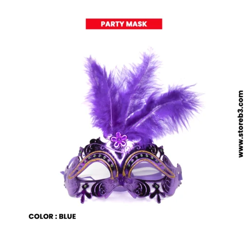 Buy online Eye Mask Princess Feather Rhinestone - Party Mask in Kuwait - blue