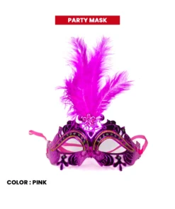 Buy online Eye Mask Princess Feather Rhinestone - Party Mask in Kuwait - pink