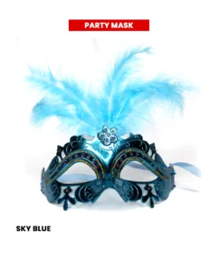 Buy online Eye Mask Princess Feather Rhinestone - Party Mask in Kuwait - sky blue