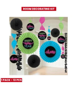 Buy online Happy new year party room decorating kit 13pcs amscan in kuwait