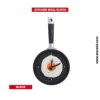 Buy online shop Egg Frying Pan Clock Cutlery Kitchen Wall Clock Decoration black