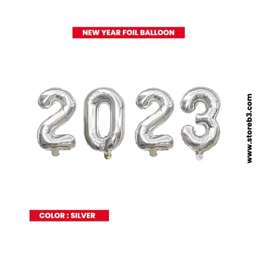 Onlin buy happy new year foil balloon in kuwait - silver