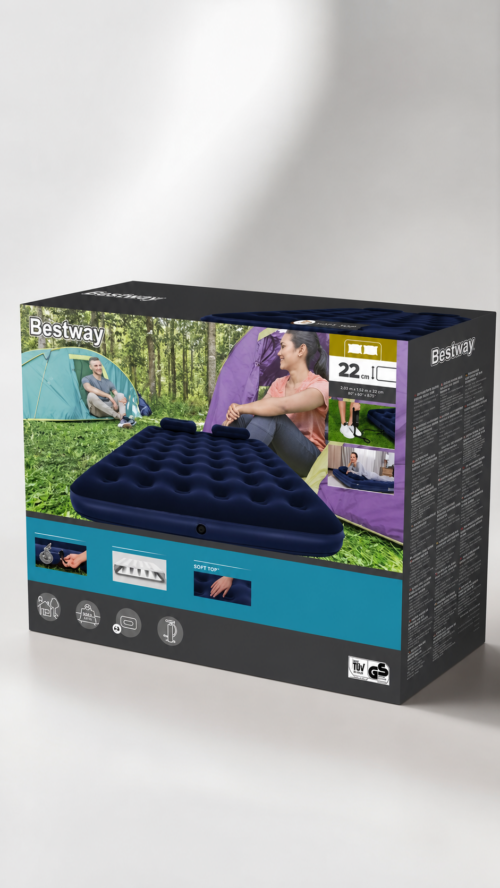BESTWAY QUEEN AIR MATTRESS WITH TWO PILLOWS