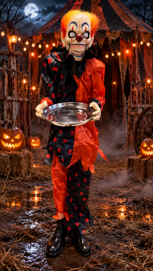 Halloween Animated Standing Clown Decoration