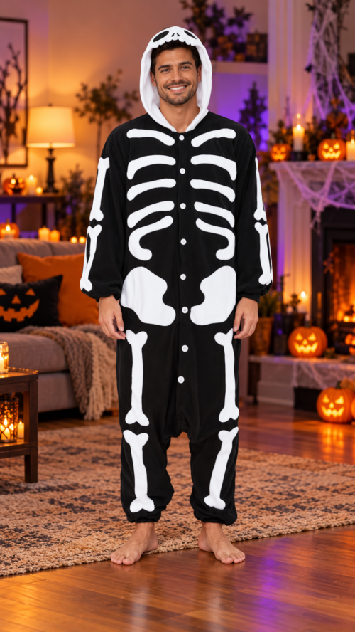Alternative view of Halloween Skeleton Jumpsuit