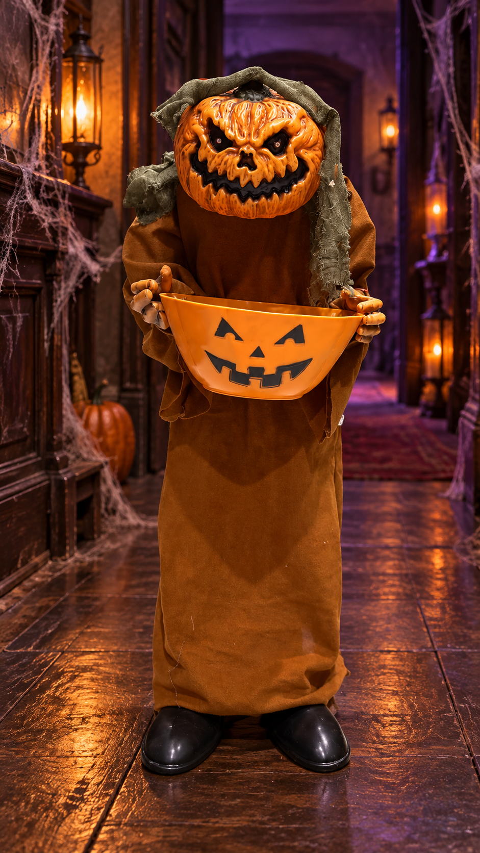 Standing Pumpkin Candy Holder – Halloween Decoration