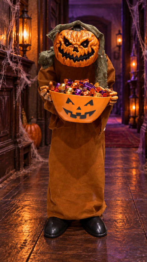 Alternative view of Standing Pumpkin Candy Holder – Halloween Decoration