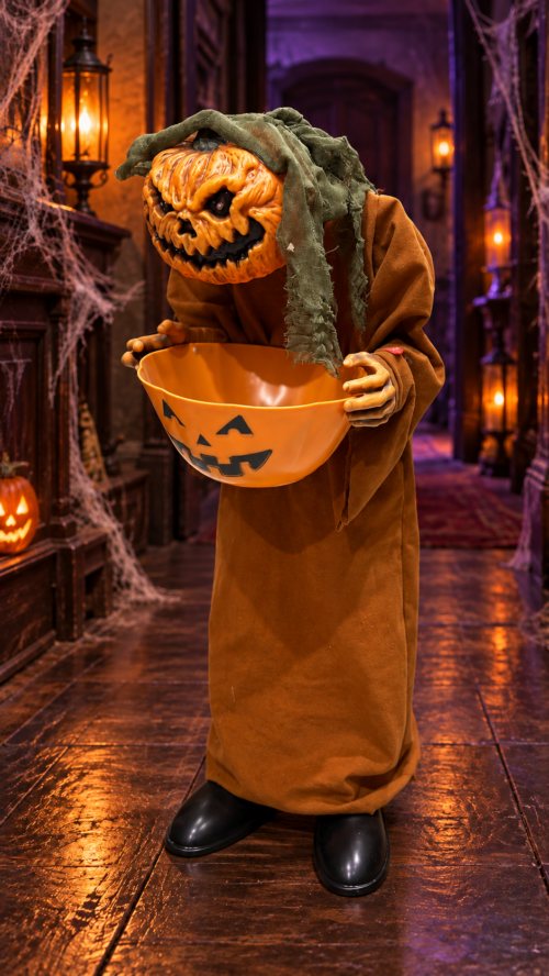 Standing Pumpkin Candy Holder – Halloween Decoration - Image 5