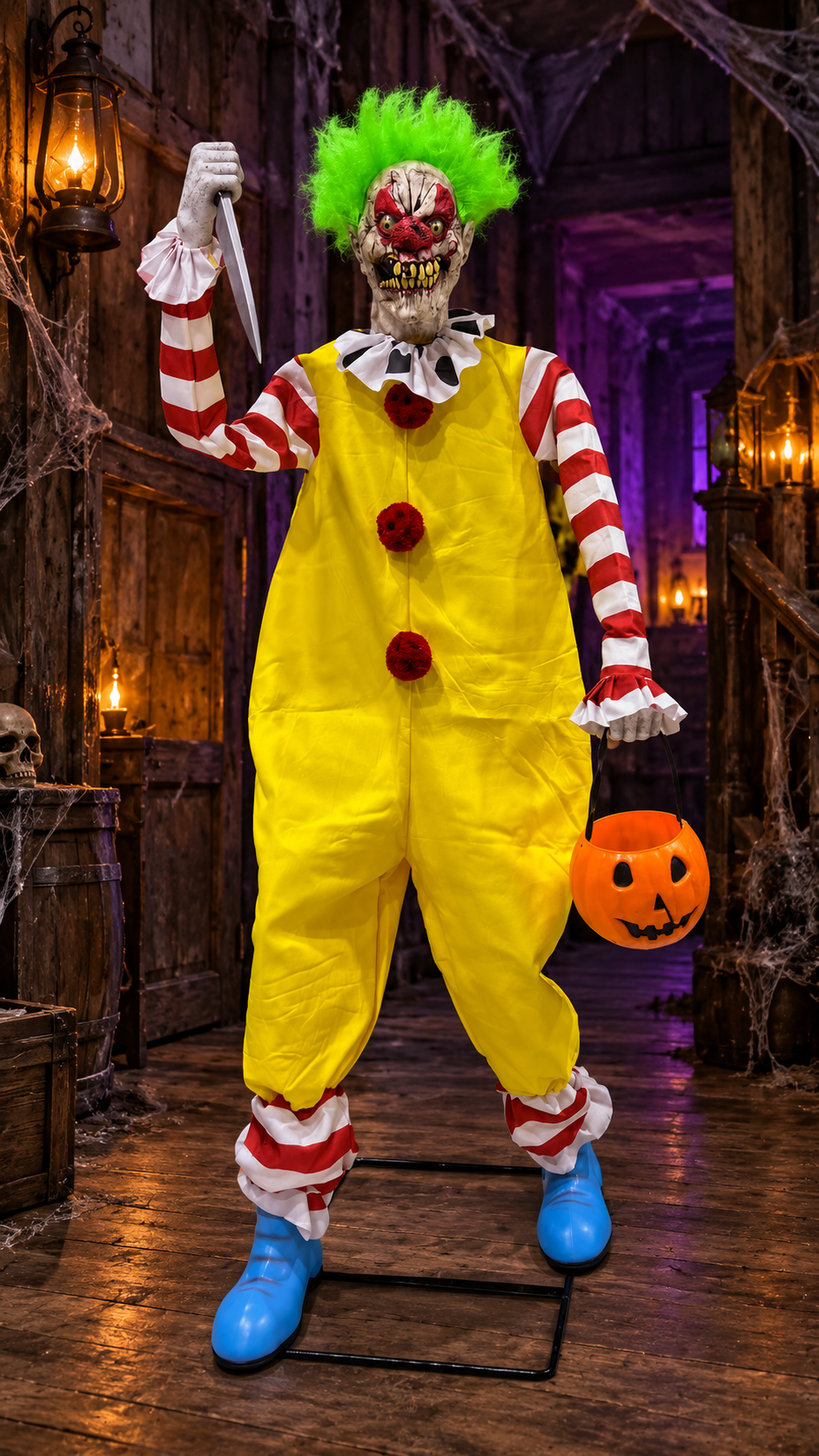 Life Size Animated Killer Clown with Lights, Movement & Sound