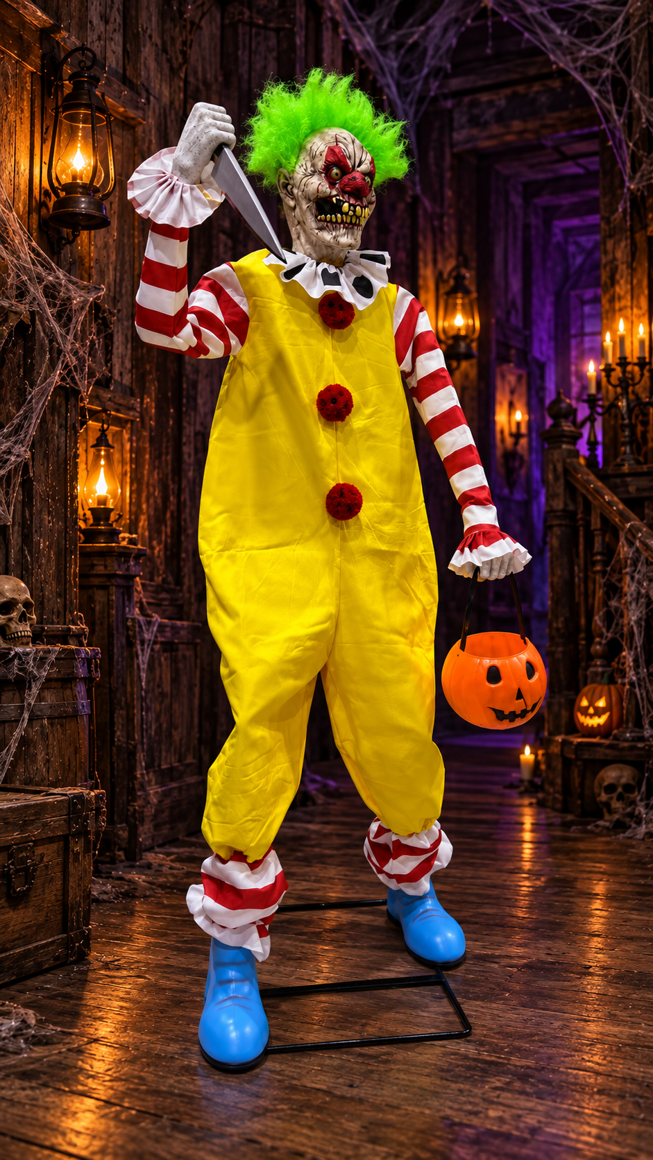 Life Size Animated Killer Clown with Lights, Movement & Sound - Image 2